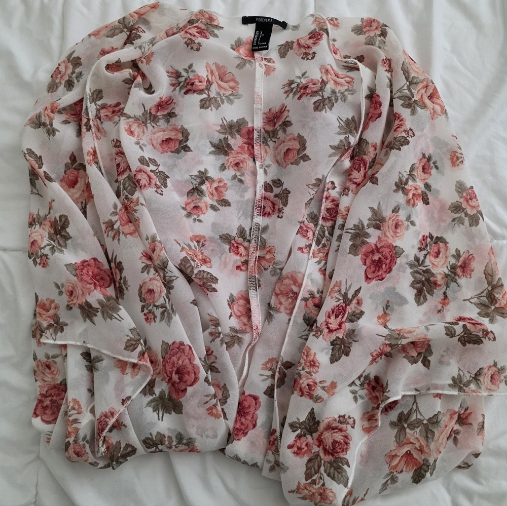 GYPSY BOHO WHIMSY FLORAL DUSTER KIMONO